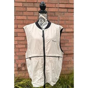 GUC Men's Columbia Cream and Black Vest w/ Pockets XL